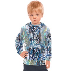 Abstract Acrylic Color Texture Watercolor Creative Kids  Hooded Pullover by Uceng