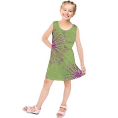 Dandelion Flower Background Nature Flora Drawing Kids  Tunic Dress by Uceng