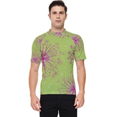 Dandelion Flower Background Nature Flora Drawing Men s Short Sleeve Rash Guard by Uceng