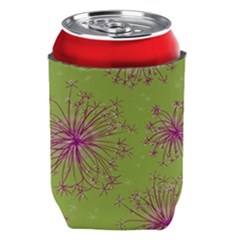 Dandelion Flower Background Nature Flora Drawing Can Holder by Uceng