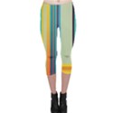 Colorful Rainbow Striped Pattern Stripes Background Capri Leggings  View1