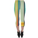 Colorful Rainbow Striped Pattern Stripes Background Capri Leggings  View2