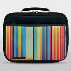 Colorful Rainbow Striped Pattern Stripes Background Lunch Bag by Uceng