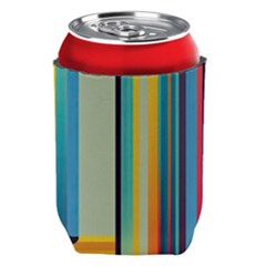 Colorful Rainbow Striped Pattern Stripes Background Can Holder by Uceng