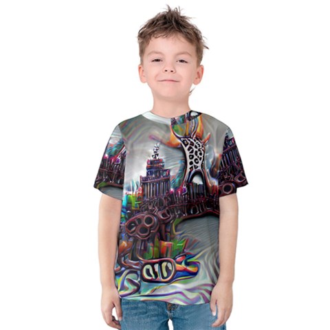 Abstract Art Psychedelic Art Experimental Kids  Cotton Tee by Uceng