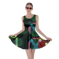 Abstract Color Texture Creative Skater Dress by Uceng