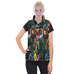 Abstract Color Texture Creative Women s Button Up Vest by Uceng