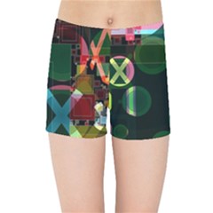 Abstract Color Texture Creative Kids  Sports Shorts by Uceng