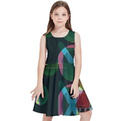 Abstract Color Texture Creative Kids  Skater Dress