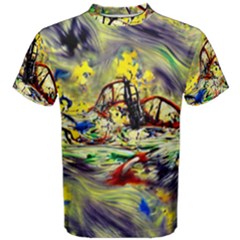 Abstract Arts Psychedelic Art Experimental Men s Cotton Tee by Uceng