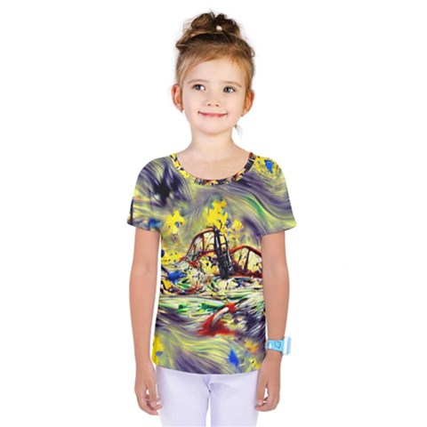 Abstract Arts Psychedelic Art Experimental Kids  One Piece Tee by Uceng