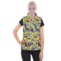 Abstract Arts Psychedelic Art Experimental Women s Button Up Vest by Uceng