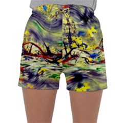 Abstract Arts Psychedelic Art Experimental Sleepwear Shorts by Uceng