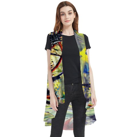 Abstract Arts Psychedelic Art Experimental Sleeveless Chiffon Waistcoat Shirt by Uceng