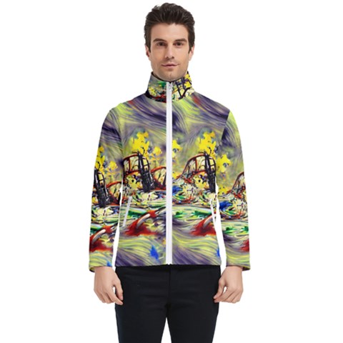 Abstract Arts Psychedelic Art Experimental Men s Bomber Jacket by Uceng