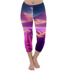 Fantasy Art Wallpaper Artwork Desktop Capri Winter Leggings  by Uceng