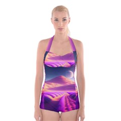 Fantasy Art Wallpaper Artwork Desktop Boyleg Halter Swimsuit  by Uceng