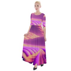 Fantasy Art Wallpaper Artwork Desktop Half Sleeves Maxi Dress by Uceng