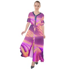 Fantasy Art Wallpaper Artwork Desktop Waist Tie Boho Maxi Dress by Uceng