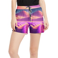 Fantasy Art Wallpaper Artwork Desktop Women s Runner Shorts by Uceng