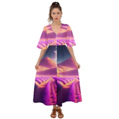 Fantasy Art Wallpaper Artwork Desktop Kimono Sleeve Boho Dress by Uceng