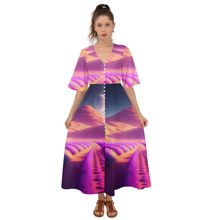 Fantasy Art Wallpaper Artwork Desktop Kimono Sleeve Boho Dress