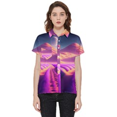 Fantasy Art Wallpaper Artwork Desktop Short Sleeve Pocket Shirt by Uceng