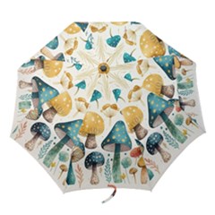 Mushroom Forest Fantasy Flower Nature Folding Umbrellas by Uceng