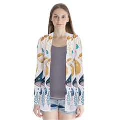 Mushroom Forest Fantasy Flower Nature Drape Collar Cardigan by Uceng