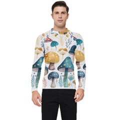 Mushroom Forest Fantasy Flower Nature Men s Long Sleeve Rash Guard by Uceng