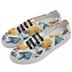 Mushroom Forest Fantasy Flower Nature Women s Classic Low Top Sneakers by Uceng