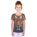 Tiger Animal Feline Predator Portrait Carnivorous Kids  One Piece Tee View1