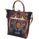 Tiger Animal Feline Predator Portrait Carnivorous Buckle Top Tote Bag View2