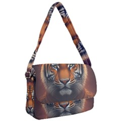 Tiger Animal Feline Predator Portrait Carnivorous Courier Bag by Uceng