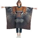 Tiger Animal Feline Predator Portrait Carnivorous Women s Hooded Rain Ponchos View1