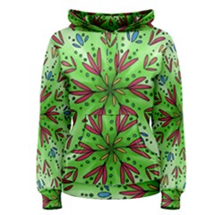 Flower Mandala Art Drawing Spring Background Women s Pullover Hoodie by Uceng