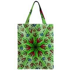 Flower Mandala Art Drawing Spring Background Zipper Classic Tote Bag by Uceng