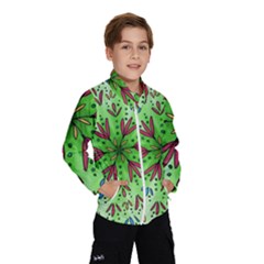 Flower Mandala Art Drawing Spring Background Kids  Windbreaker