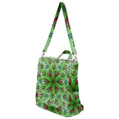 Flower Mandala Art Drawing Spring Background Crossbody Backpack by Uceng