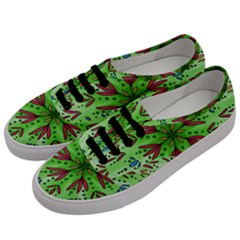 Flower Mandala Art Drawing Spring Background Men s Classic Low Top Sneakers by Uceng