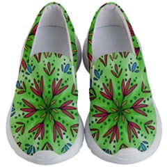 Flower Mandala Art Drawing Spring Background Kids Lightweight Slip Ons by Uceng