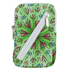 Flower Mandala Art Drawing Spring Background Belt Pouch Bag (large) by Uceng