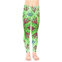 Flower Mandala Art Drawing Spring Background Kids  Classic Winter Leggings