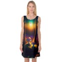 Ai Generated Mushrooms Wallpaper Sleeveless Satin Nightdress View1