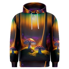 Ai Generated Mushrooms Wallpaper Men s Overhead Hoodie