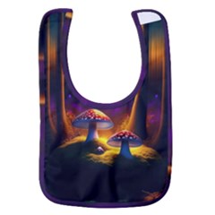 Ai Generated Mushrooms Wallpaper Baby Bib