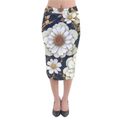 Fantasy People Mysticism Composing Fairytale Art Velvet Midi Pencil Skirt by Uceng