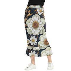 Fantasy People Mysticism Composing Fairytale Art Maxi Fishtail Chiffon Skirt by Uceng