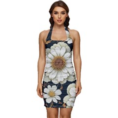 Fantasy People Mysticism Composing Fairytale Art Sleeveless Wide Square Neckline Ruched Bodycon Dress by Uceng