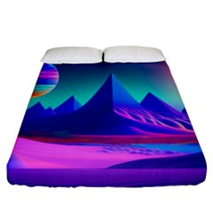 Fantasy Universe Art Wallpaper Artwork Fitted Sheet (california King Size) by Uceng